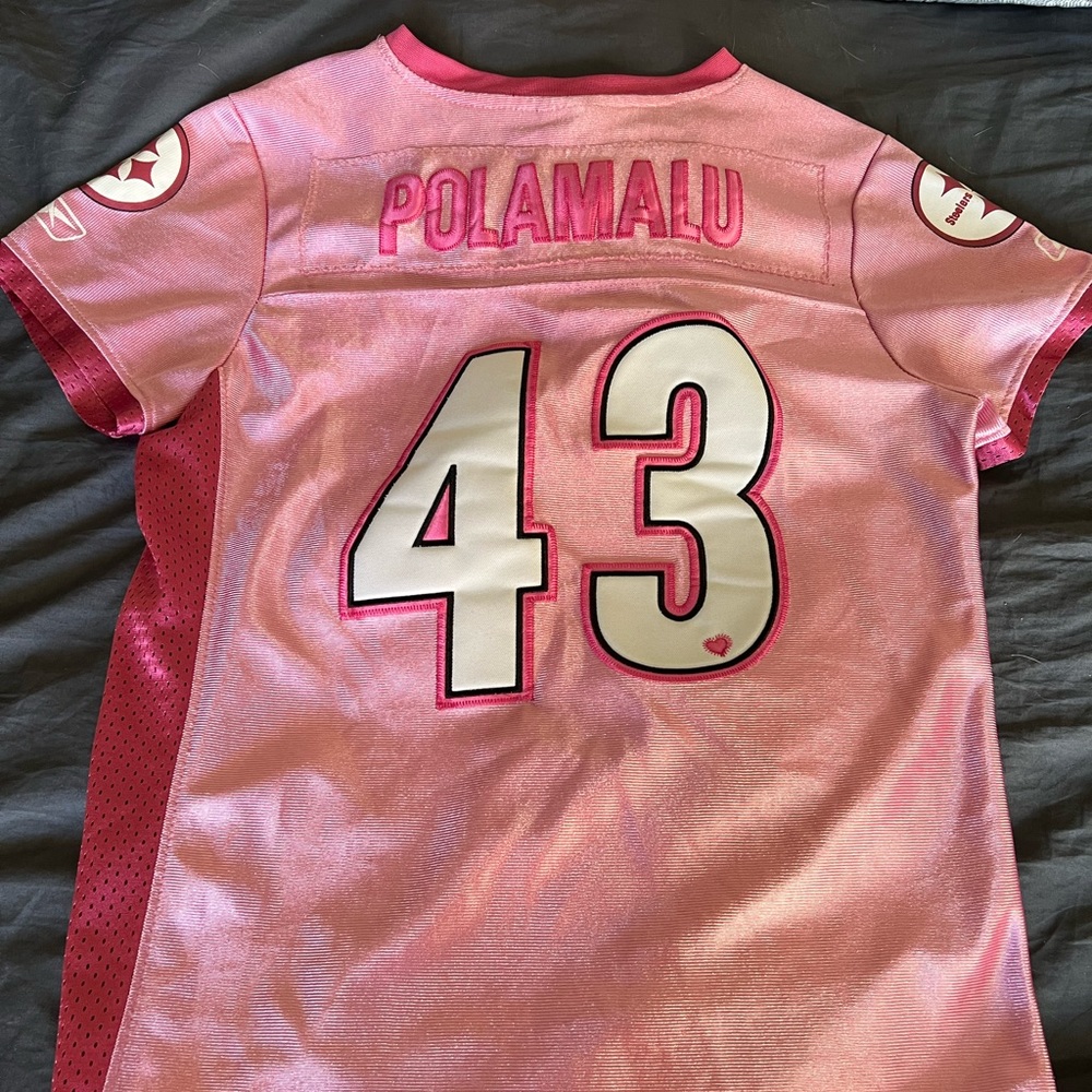 NFL Pittsburgh Steelers- Pink Polomanu Jersey